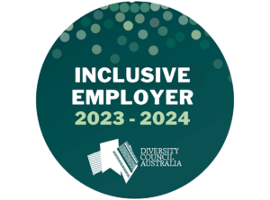 Inclusive Employer 2023-2024 Badge from the Diversity Council Australia